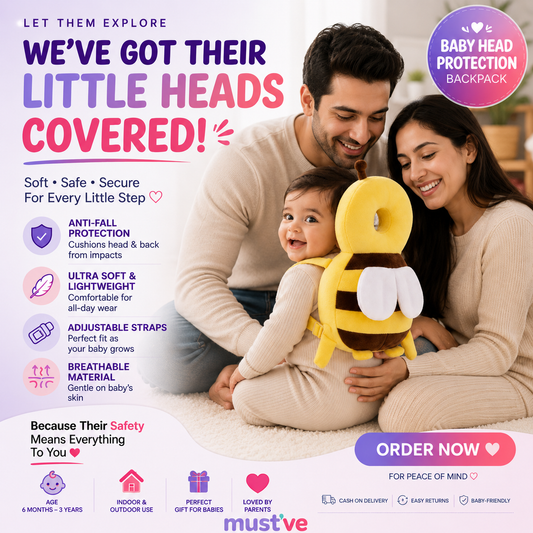 Baby Head Protection Backpack – Prevent Painful Falls During First Steps - PREPAID ONLY