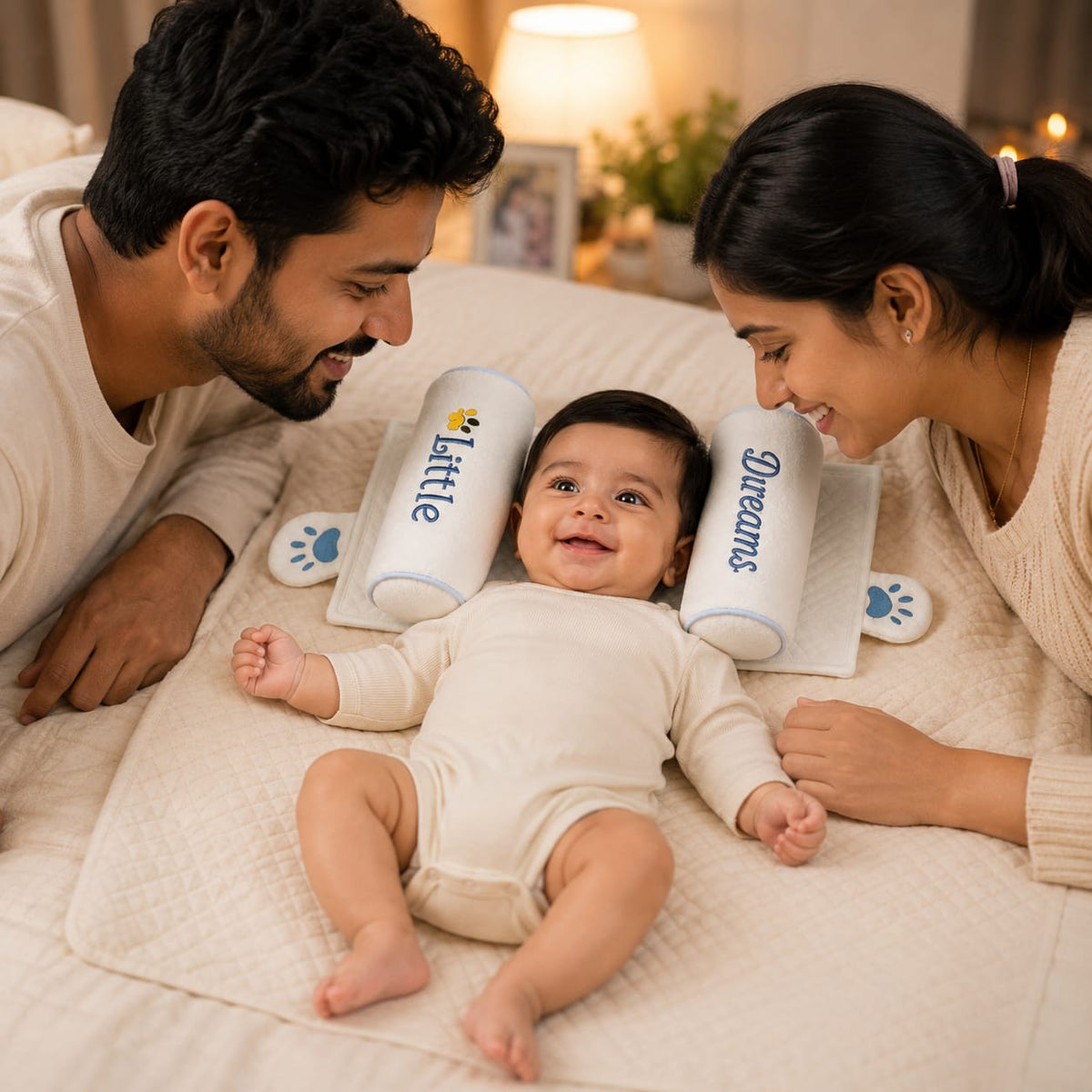 Premium Baby Sleeping Pillow | Soft Cotton & Natural Millet Filling | Breathable Baby Support Pillow