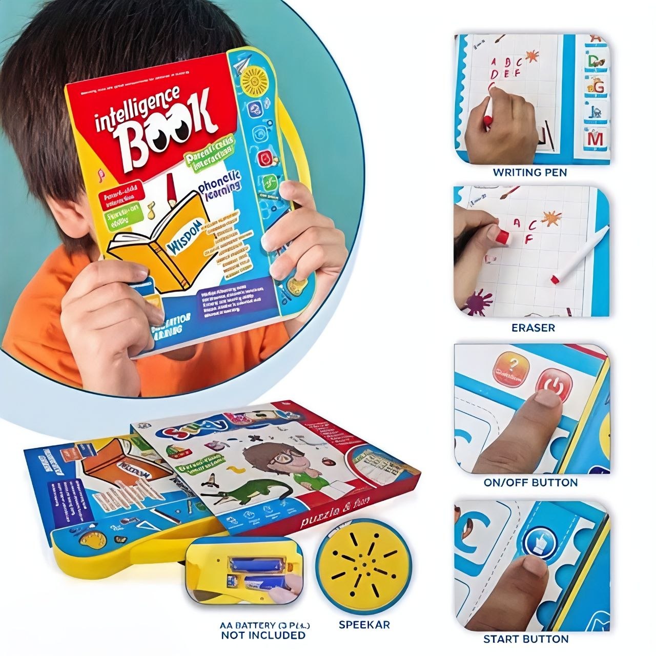 Smart Talking Learning Book for Kids (2–5 Years) | No Screen Learning Toy