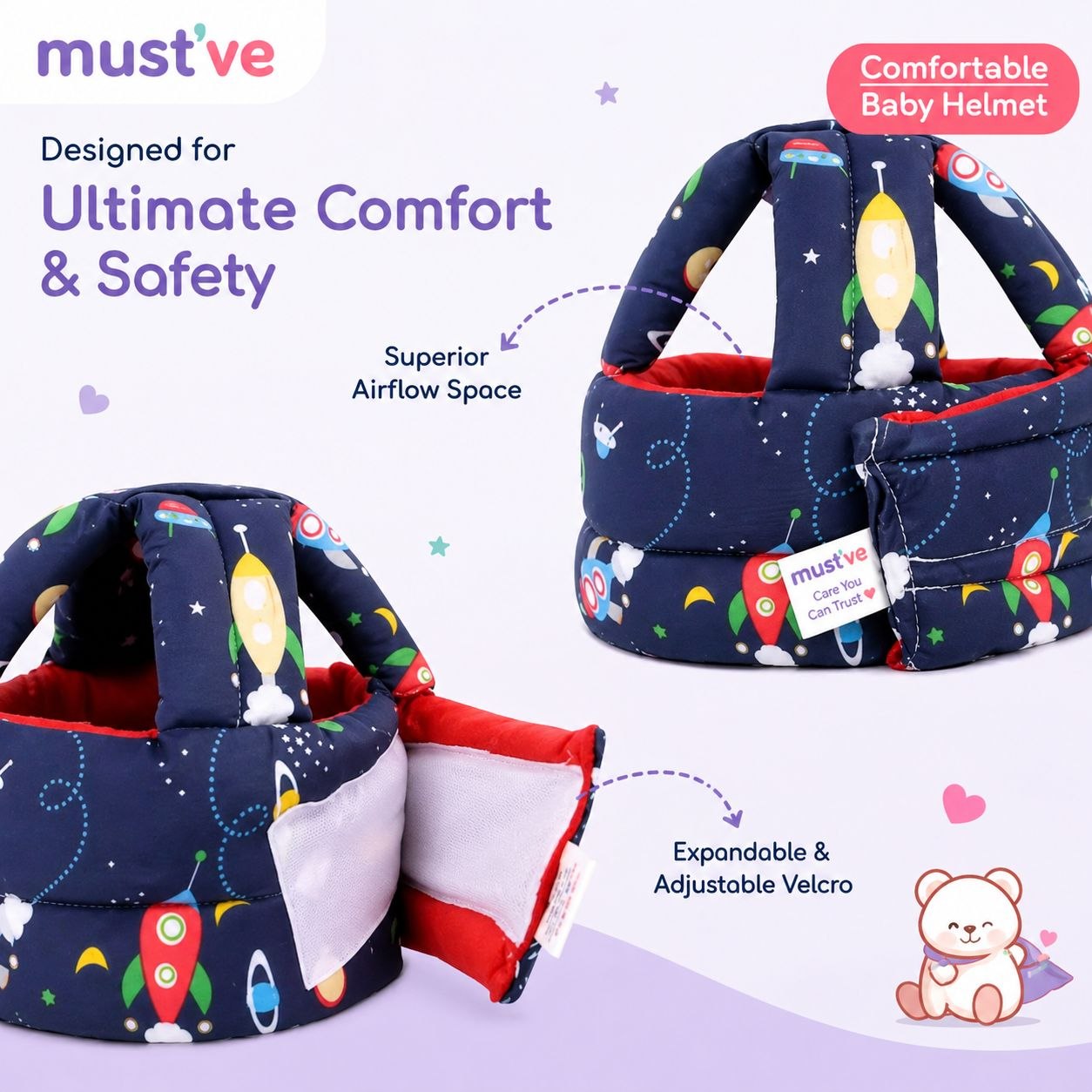 Baby Head Protection Helmet – 360° Safety Cushion