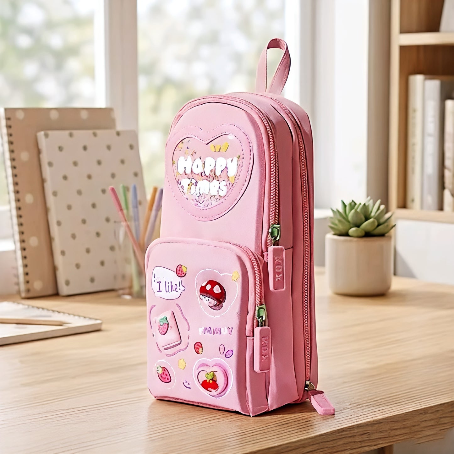 Make Your Child’s School Life Organized. PINK Smart pencil case with multiple compartments  No more messy bags!     Premium Large Capacity Cute Aesthetic Pencil Pouch for Girls & Kids (PINK)