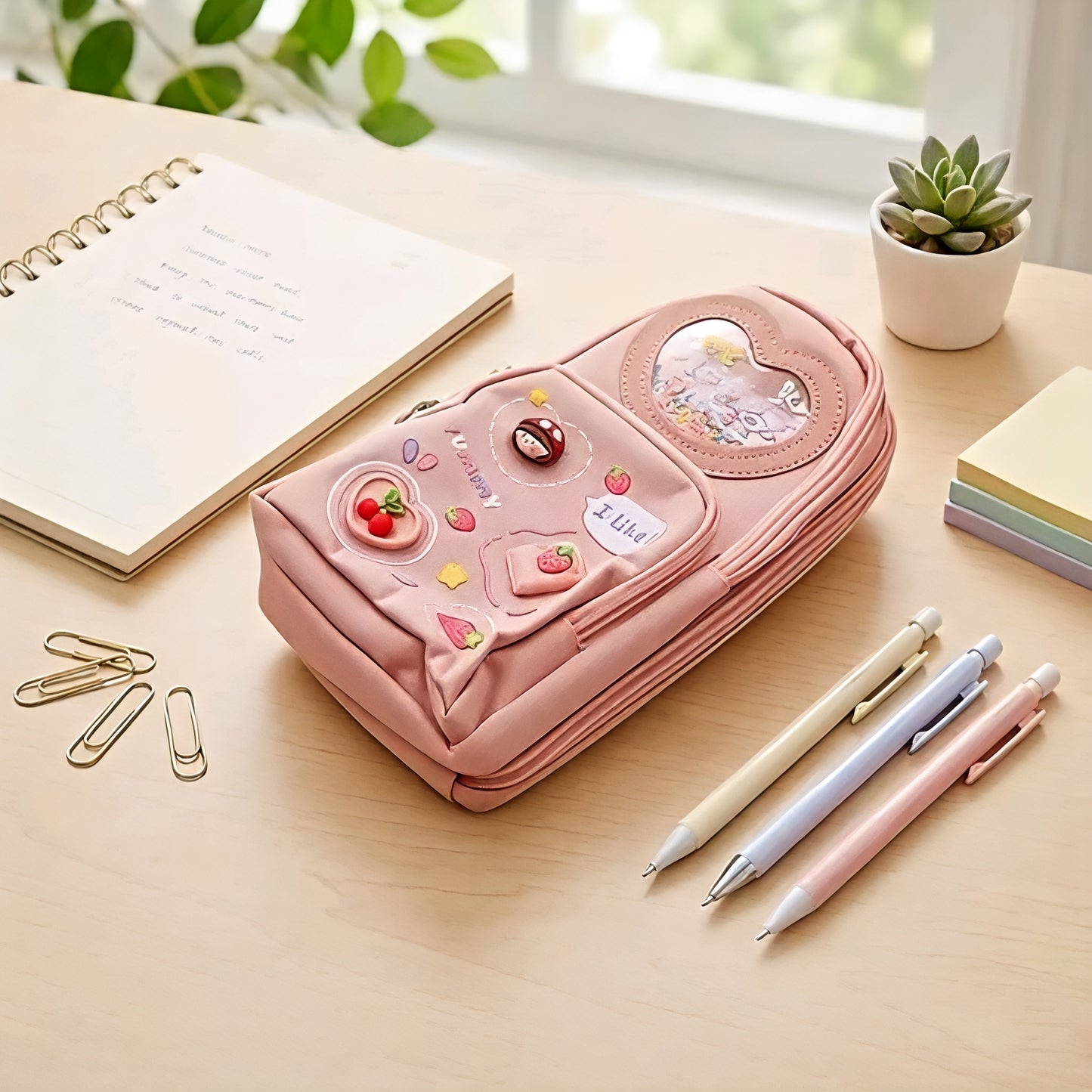 Make Your Child’s School Life Organized. PINK Smart pencil case with multiple compartments  No more messy bags!     Premium Large Capacity Cute Aesthetic Pencil Pouch for Girls & Kids (PINK)